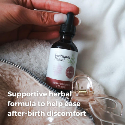 SPRIGS Postnatal Releaf, 2 Oz | After-Birth Contractions Support Tincture | Herbal Drops with Red Raspberry Leaf, Black Haw Bark, Blue Cohosh & Motherwort Herb | Natural Postpartum Recovery Products