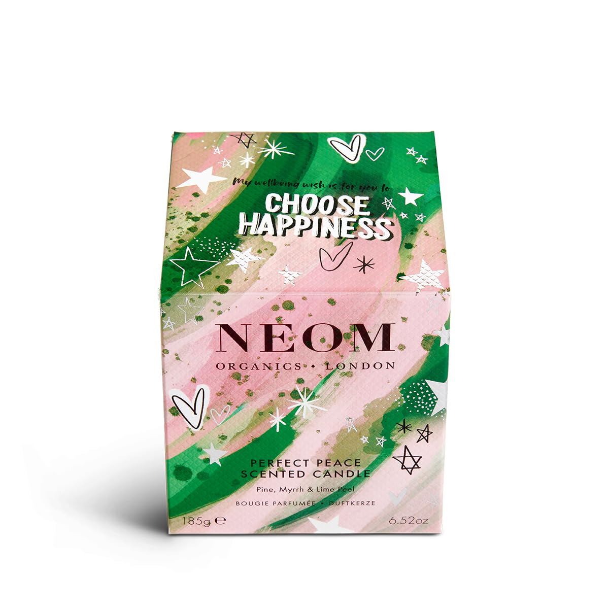 NEOM- Perfect Peace Luxury Scented Candle | Pine, Myrrh & Lime Peel | Christmas Gift… (1 Wick)
