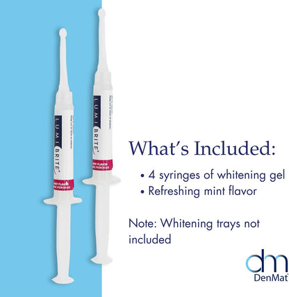 LumiBrite 32% Take-Home Whitening Gel Refill 4 Syringes 2.5 mL by DENMAT