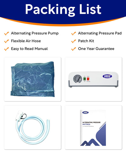 VOCIC Alternating Air Pressure Mattress Pad-with Micro Air Holes & Sleep Mode-Bed Sore