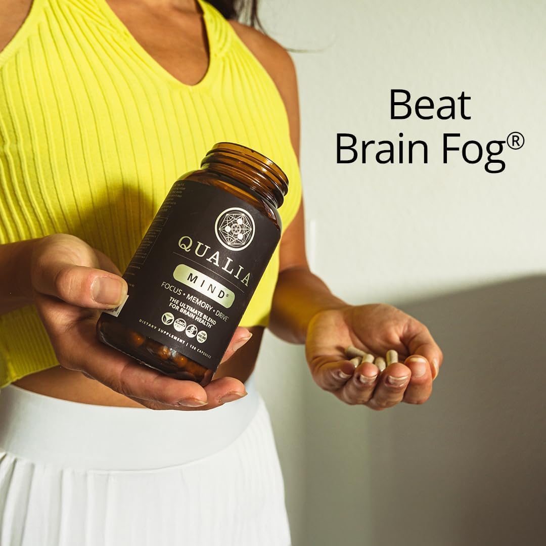 Qualia Mind | The Ultimate Blend for Brain Health* | Doctor-Formulated Nootropic to Fuel Focus & Concentration* | Supports Long Term Brain Health| Maintain Drive & Productivity