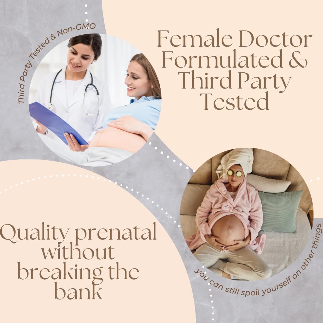 Research Labs Prenatal Vitamins for Women 2 Fer 1 Ad: 6X More Bioavailable Methylated Folate Folic Acid MTHF 5 | Supports Brain Development, Healthy Growth