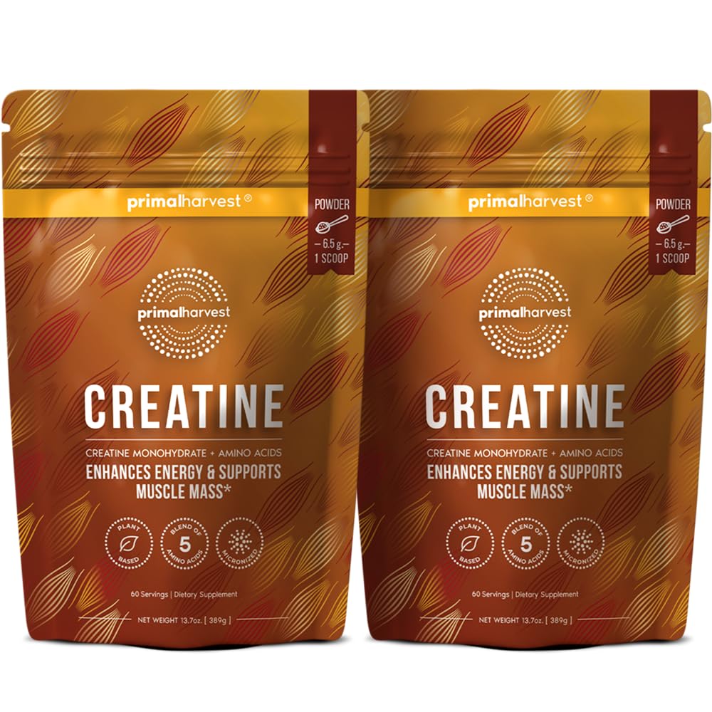 Primal Harvest Creatine - Daily Powdered Supplement, Gluten, Dairy & Soy Free