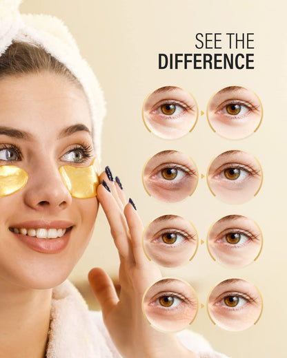 Maskiss 24k Gold Under Eye Patches (30 Pairs), eye mask, Collagen Skin Care Products