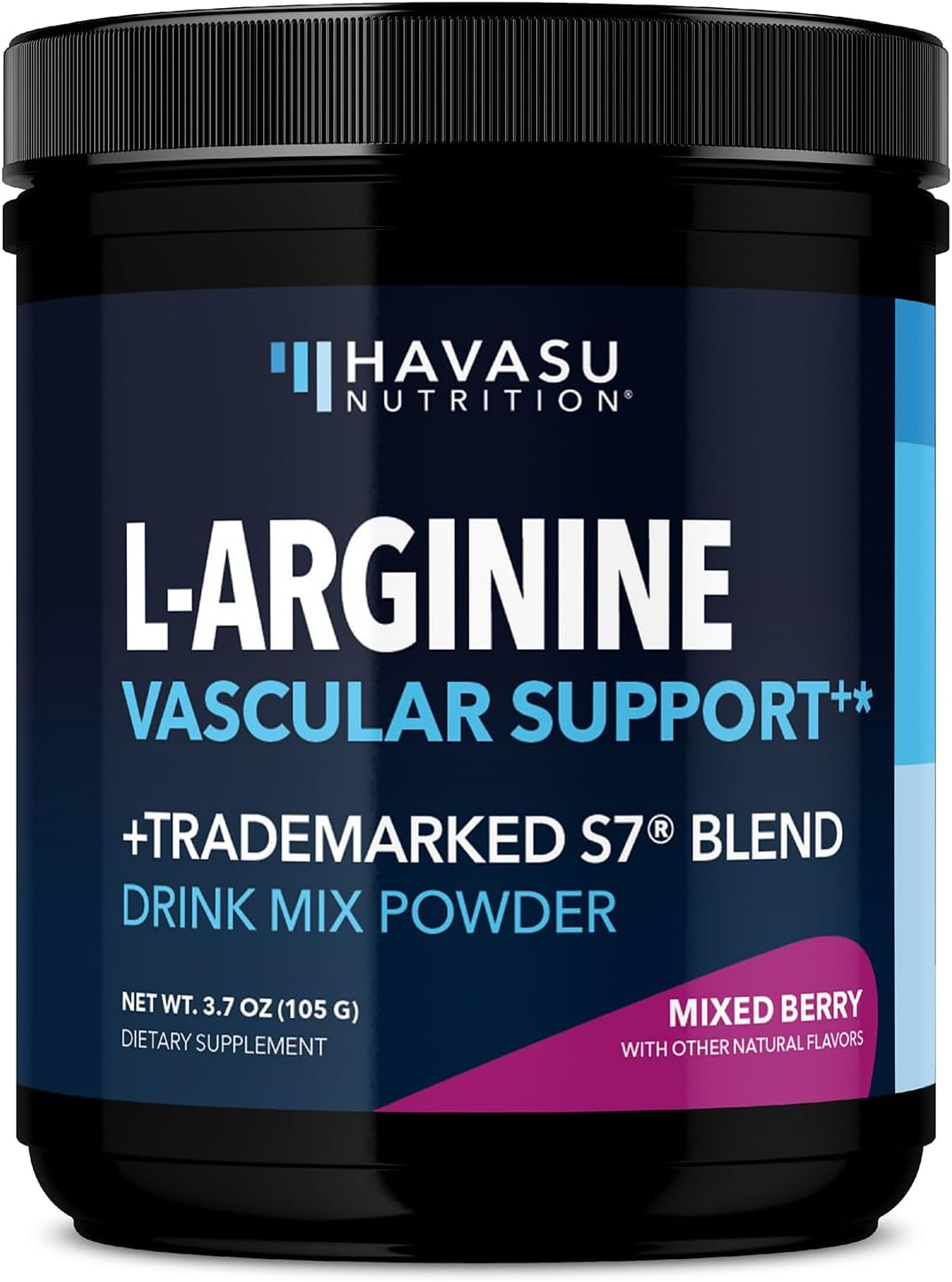 L-Arginine with L-Citrulline Powder, Nitric Oxide Supplement, Mixed Berry | Vegan, Non-GMO Pre and Post Workout Support Powder for Endurance & Recovery, L-Arginine, L-Citrulline, Beet-Root, 30 Servings