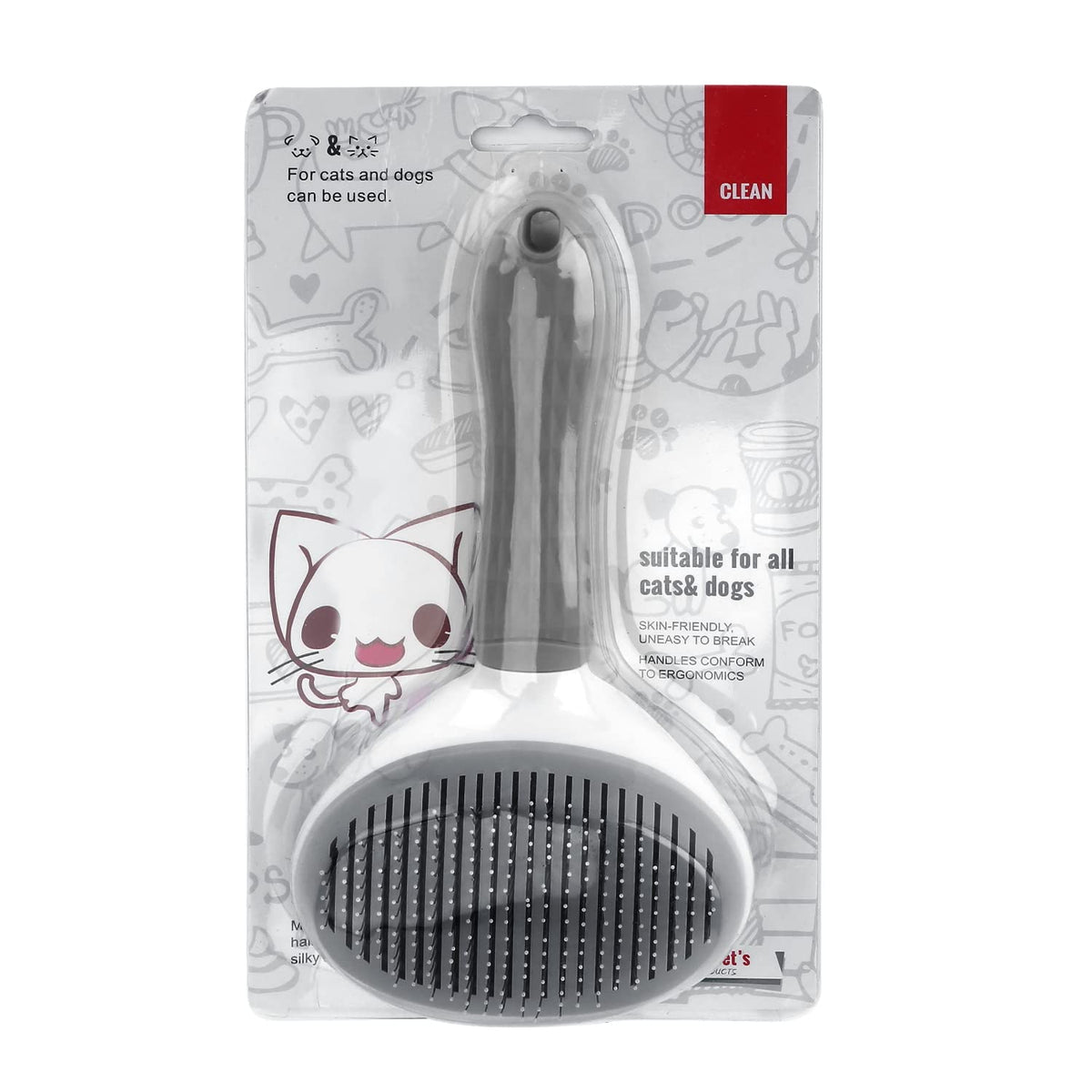 Depets Self Cleaning Slicker Brush, Dog Cat Bunny Pet Grooming Shedding Brush