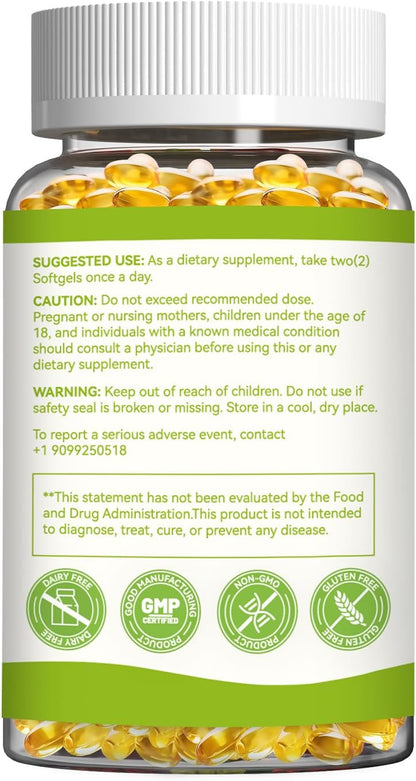 2 Pack Oregano Oil Softgels for Women & Men – Oregano Oil Softgels with Black Seed Oil, Easy-to-Swallow Softgels, Non-GMO, 300 Softgels