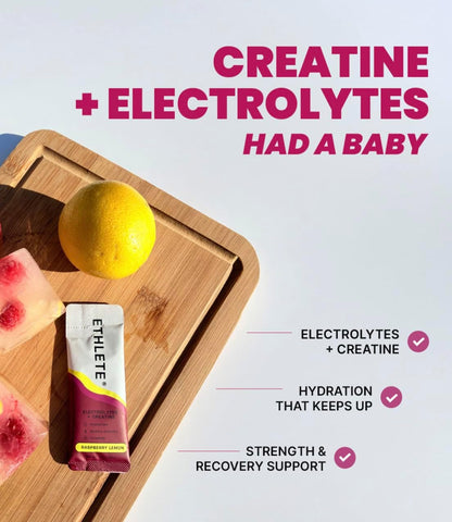 Electrolytes + Vitamins + Creatine, Powder (3-Flavors), 5g Creatine Monohydrate, with Electrolytes, Magnesium, Potassium, Vitamins B6, B12 & C (Peach Mango, Lemon Lime, Raspberry Lemon)