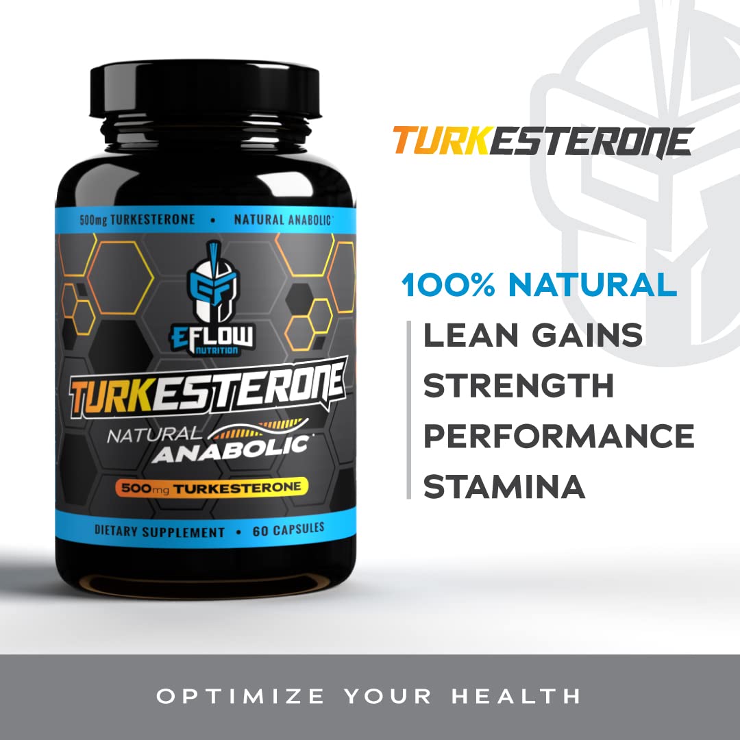 eFlow Nutrition Turkesterone (500 mg) Ajuga Turkestania Extract Complexed