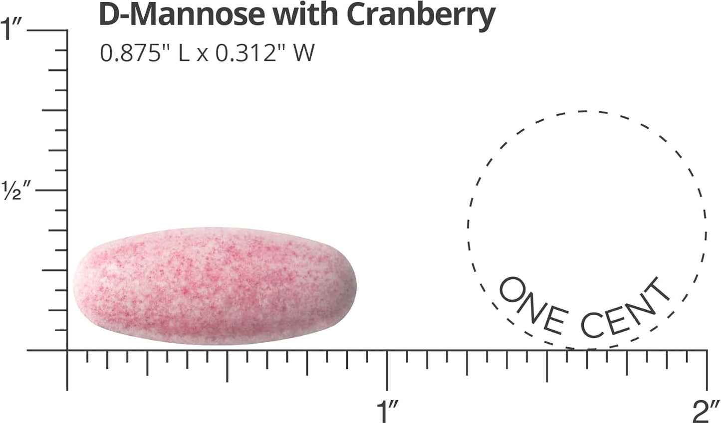 DOCTORS' PREFERRED D-Mannose 1300mg w/Cranberry Extract for Urinary Health