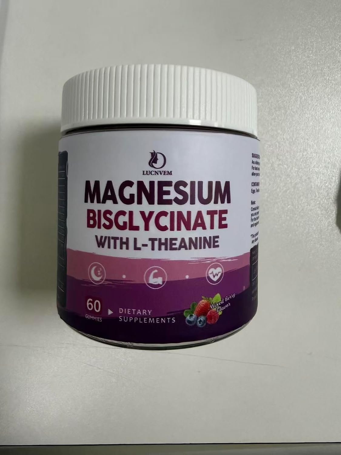 Magnesium Bisglycinate Chelate Gummies | 400 mg High Absorption Magnesium Bisglycinate with L-theanine Supplement for Women and Men, Sugar Free, 30 Day Supply