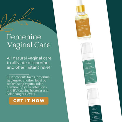 Pia Organic Mint Feminine Foam Cleanser Organic wormwood/olive leaf, Foaming PH Balance Feminine Wash