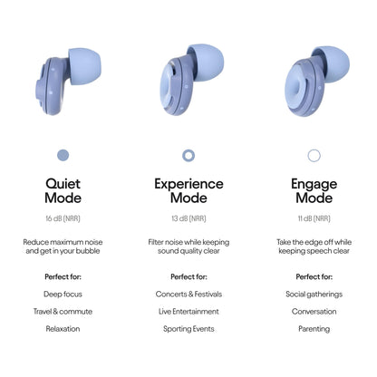 Loop Switch Earplugs – Multi-Mode Noise-Reducing Earplugs | Adjustable Passive Hearing