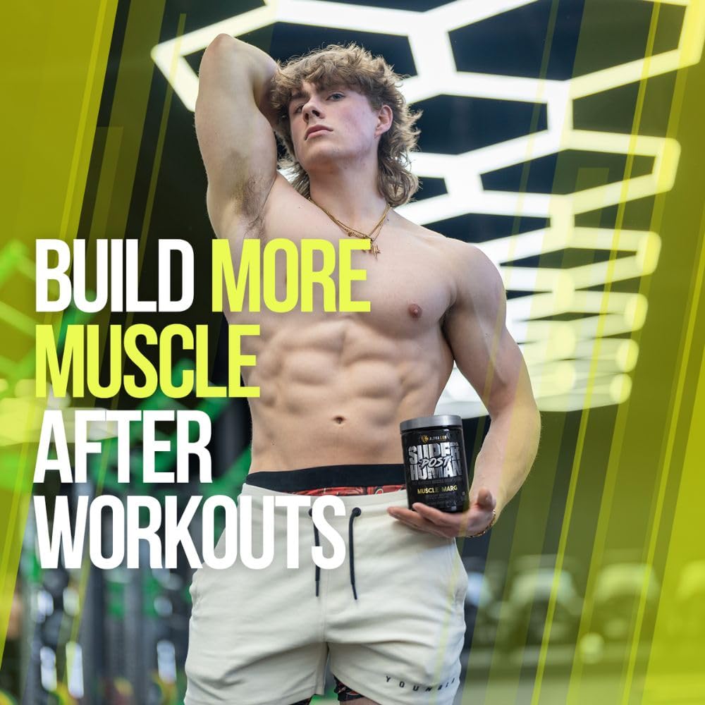 Alpha Lion Superhuman Post Workout Recovery, Muscle Builder Drink, Creatine Powder + More for Lean Muscle Growth, Strength & Volume, Supplement for Women & Men (25 Servings, Gainy Smith Apple)