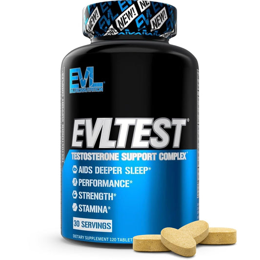EVL Complete Testosterone Booster for Men - Post Workout Recovery Testosterone Supplement with DIM Plus D Aspartic Acid and Tribulus - EVLTest Estrogen Blocker for Men Post Workout Supplement
