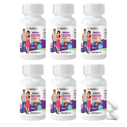 BariatricPal Easy Swallow Calcium Citrate (600mg) and D3 Coated Tablets (30-Day Supply)