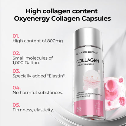 OxyEnergy NAD Supplement 1550 mg & Collagen Peptides 800 mg