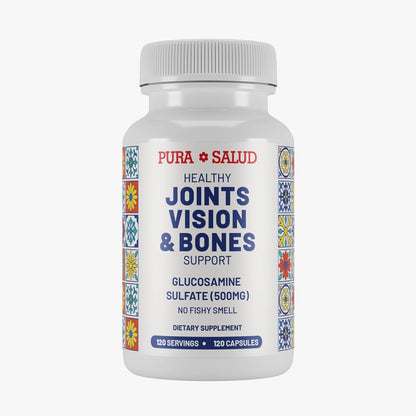 Basic Brands Pura Salud Pureflex Glucosamine Sulfate, 500mg 120 Count | Joint Health Support