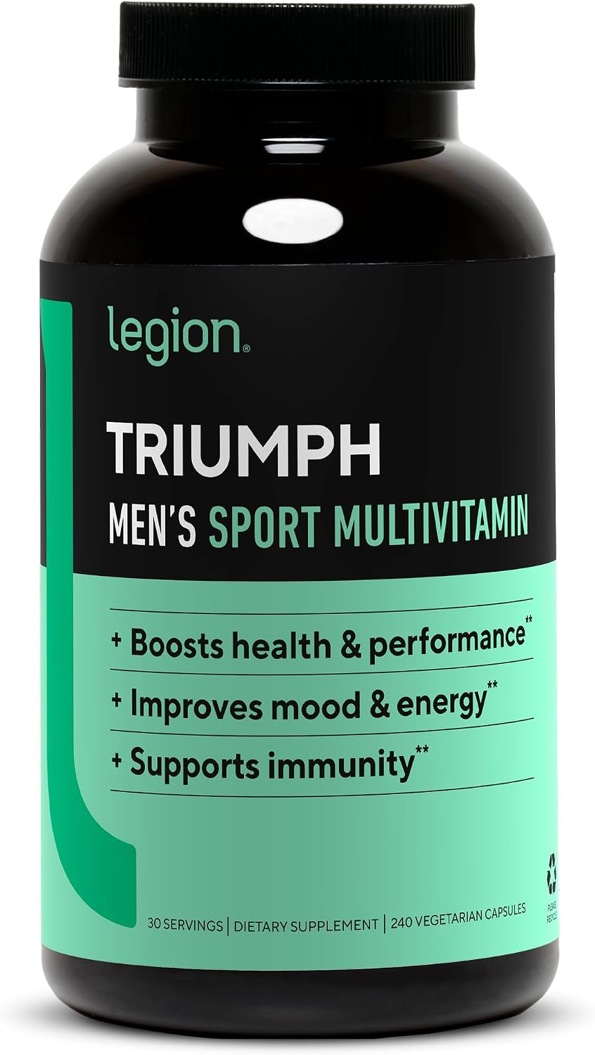 LEGION Complete Health Bundle – Triumph Multivitamin for Men + Triton Triple Strength Fish Oil + Vitamin D3 K2 Supplement – Daily Wellness Stack for Energy, Heart, Bone & Immune Support