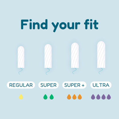 o.b. Tampons | Non-Applicator Tampon, Unscented | Super Plus Tampons, 40ct