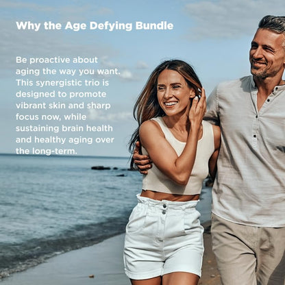 Vital Vitamins Age Defying Bundle: Multi-Collagen Plus, Brain Booster Plus, NAD+