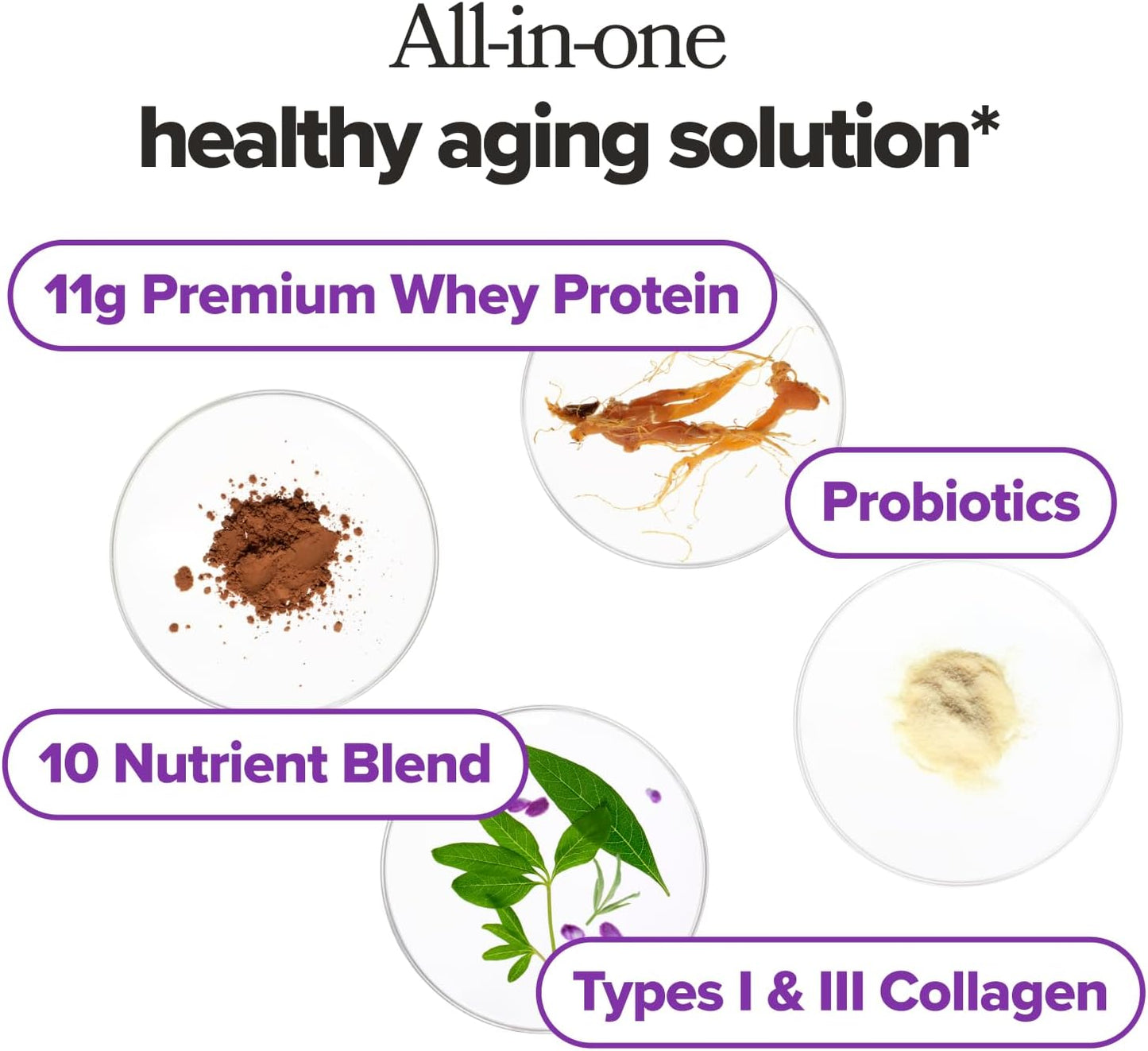 MENO Healthy Aging Collagen & Protein, Chocolate Brownie – 15 Servings