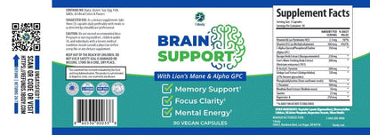 1 Body Brain Support - Bacopa Monnieri, Lion’s Mane for Memory & Focus
