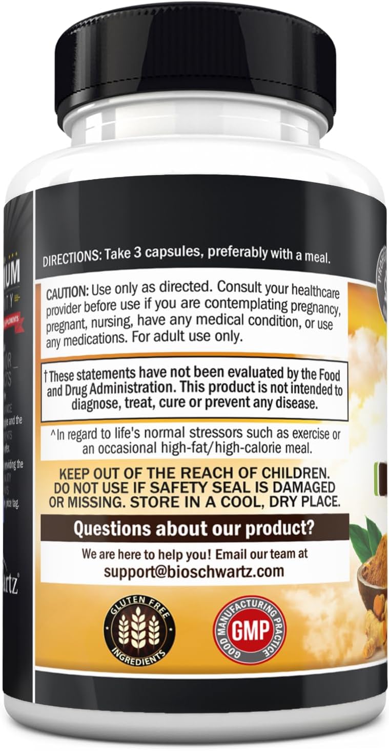 Turmeric Curcumin with Black Pepper Extract 1500mg - 180 Capsules
