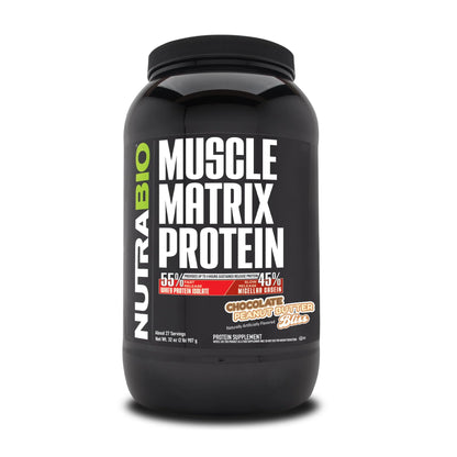NutraBio Muscle Matrix Protein (Chocolate Peanut Butter, 2 lb (Pack of 1))