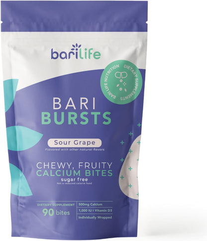 Bari Life Post-Op, Gastric Sleeve, Gastric Bypass Vitamin and Supplement Starter Kit (Grape)