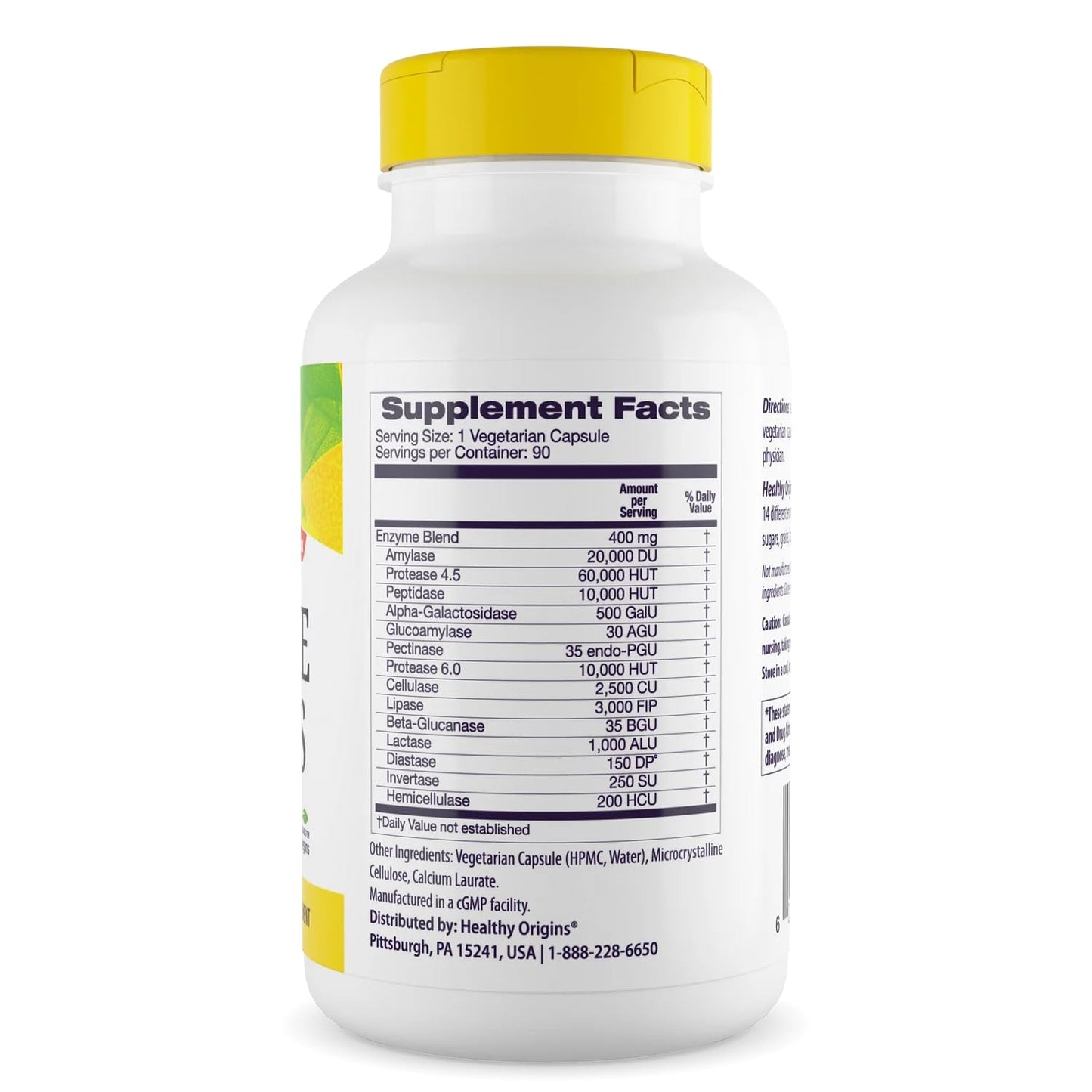 Healthy Origins Digestive Enzymes Broad Spectrum, 180 Veggie Caps