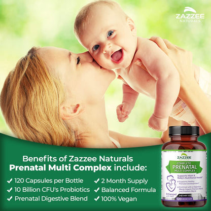 Zazzee Myo-Inositol Capsules and Extra Strength Prenatal Multi Complex
