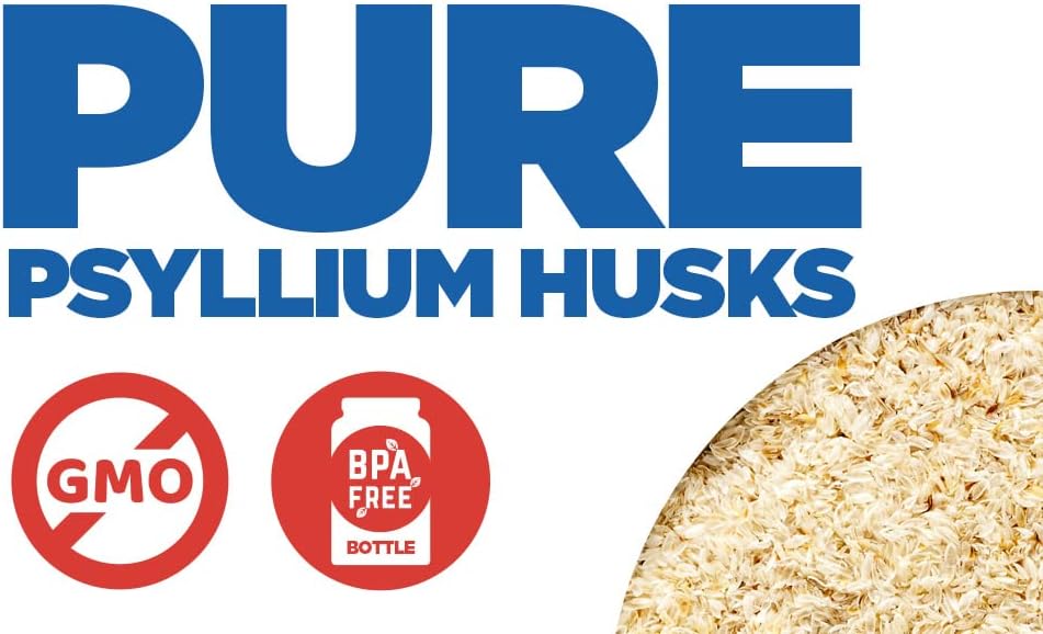 Yerba Prima Organic Psyllium Whole Husks 12 oz - Natural Dietary Fiber Supplement, Non GMO, Gluten Free, Keto and Vegan Friendly for Regularity Support, Unflavored