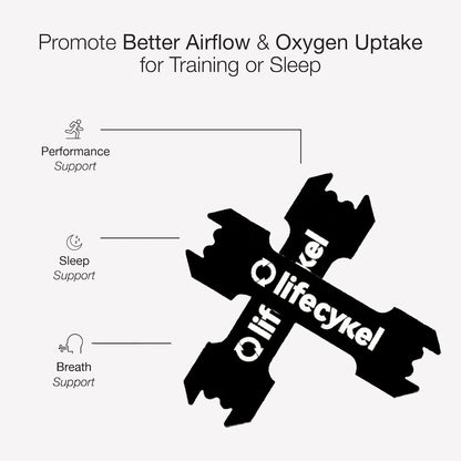 Lifecykel Performance Nasal Strips - 30 Count Breathing Strips for Better Sleep, Snoring Relief & Athletic Performance - Drug Free Nose Strips for Congestion & Enhanced Airflow