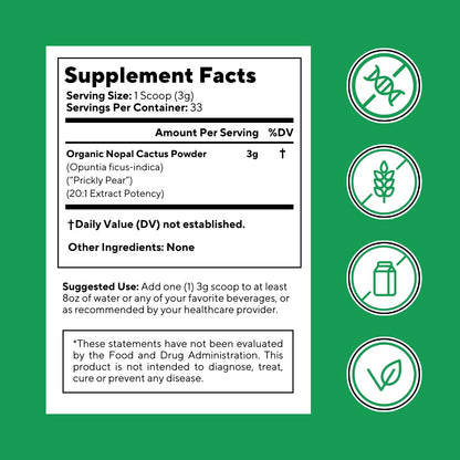 Vitapia Nopal Cactus Extract for Antioxidant, Skin, Metabolism, Wellness, Heart Health Support - 120 Veggie Capsules - Non GMO, Gluten Free Supplement