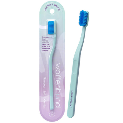 Toothbrush - Premium Soft Toothbrush with 0.18mm Ultra fine bristles. High Density Small Head Toothbrush for Daily Plaque Removal, Gentle Cleaning & Ergonomic Grip (Purple+Green)