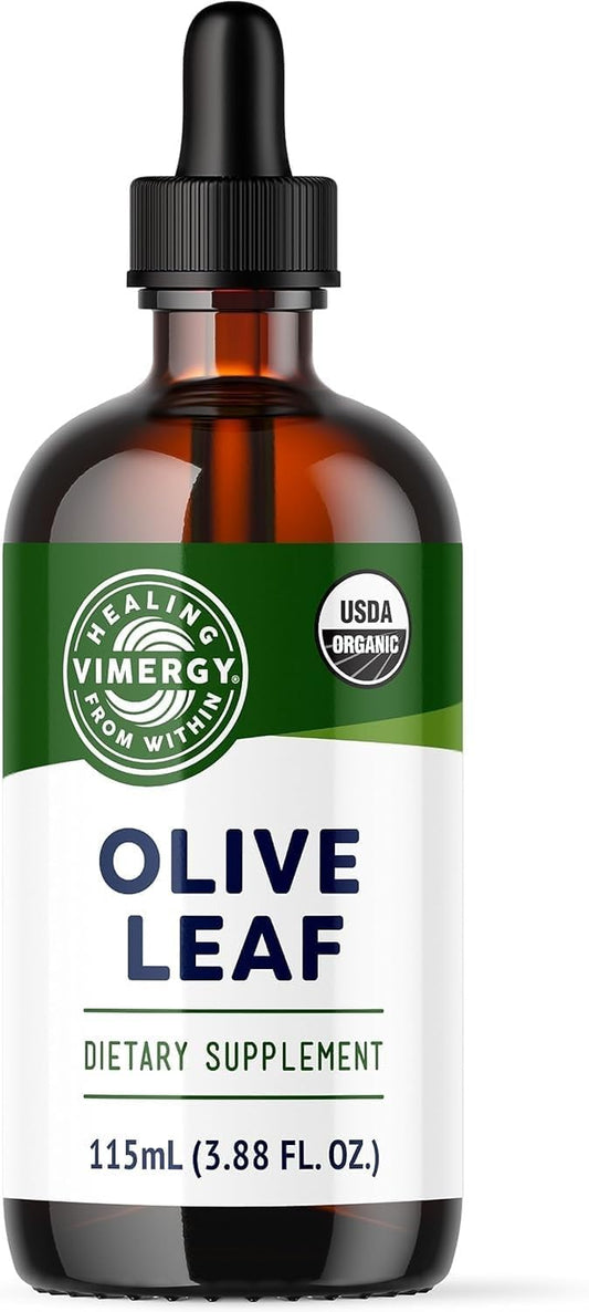Vimergy Olive Leaf – Supports Immune Health* 57 2mL (2 Droppers or 58 Drops) Servings (200mg Extract Per Serving) – USDA Certified Organic, Vegan, Paleo-Friendly and Gluten-Free – 115 mL