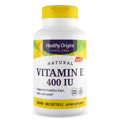 Healthy Origins Vitamin E 400 IU, Natural Mixed Tocopherols, 90 Softgels