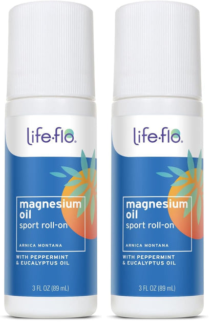 LIFE-FLO Magnesium Oil for Feet and Body - Topical Magnesium Spray Soothes Muscles, Joints When Massaged Into the Skin - Doubles as a Deodorant Spray or Bath Oil, Hypoallergenic, 8 Fl Oz