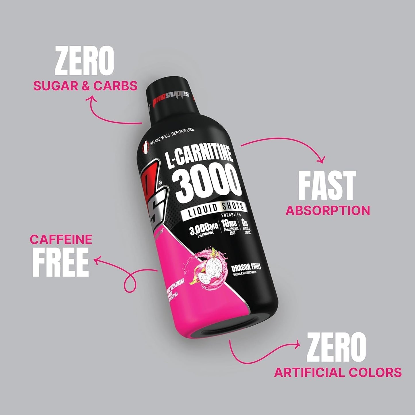 ProSupps L-Carnitine 3000 Stimulant Free Liquid Shots (31 Servings, Dragon Fruit) and Thermo Fat Burning Thermogenic Powder (25 Servings, Molten Mango) Bundle