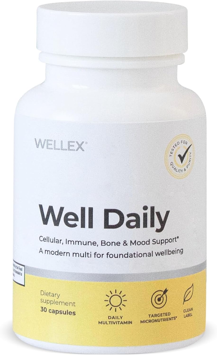 Wellex Well Daily – Modern Multivitamin – Bioavailable Nutrients for Immune, Cellular & Bone Health Support