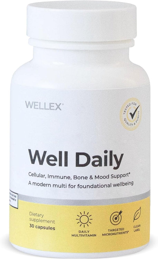 Wellex Well Daily – Modern Multivitamin – Bioavailable Nutrients for Immune, Cellular & Bone Health Support