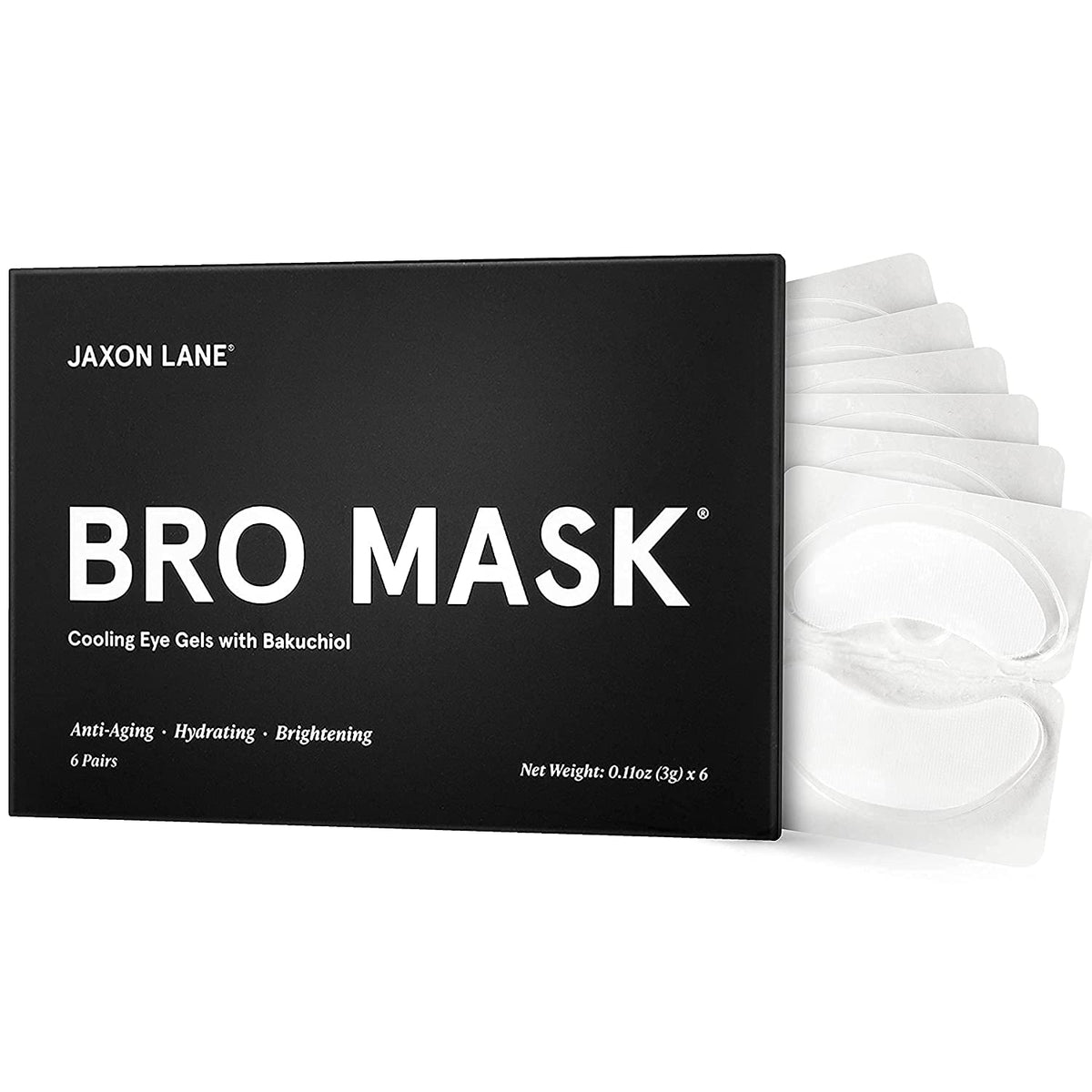 BRO MASK Under Eye Gel Pads: Cooling Eye Patches for Dark Circles and Puffiness