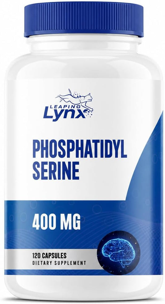 Phosphatidylserine 400 mg – Sunflower Phosphatidylserine Supplement – 120 Capsules (60 Servings) – PS Supplement for Brain, Memory & Cognitive Support – Non-GMO, ISO-Certified