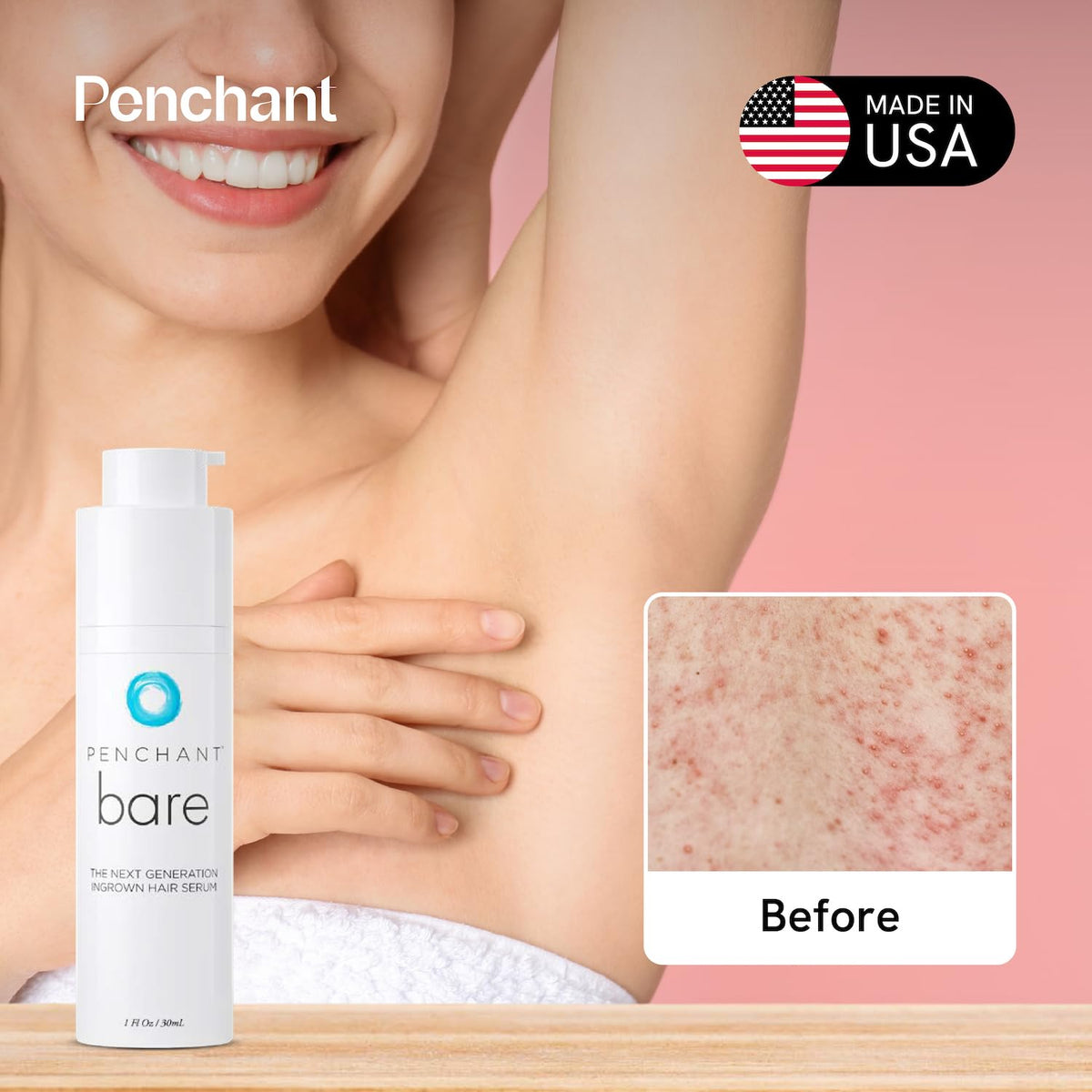 Penchant Bare - Ingrown Hair Treatment - Lasts Up to 1 or 2 Months - Ingrown Hair Serum