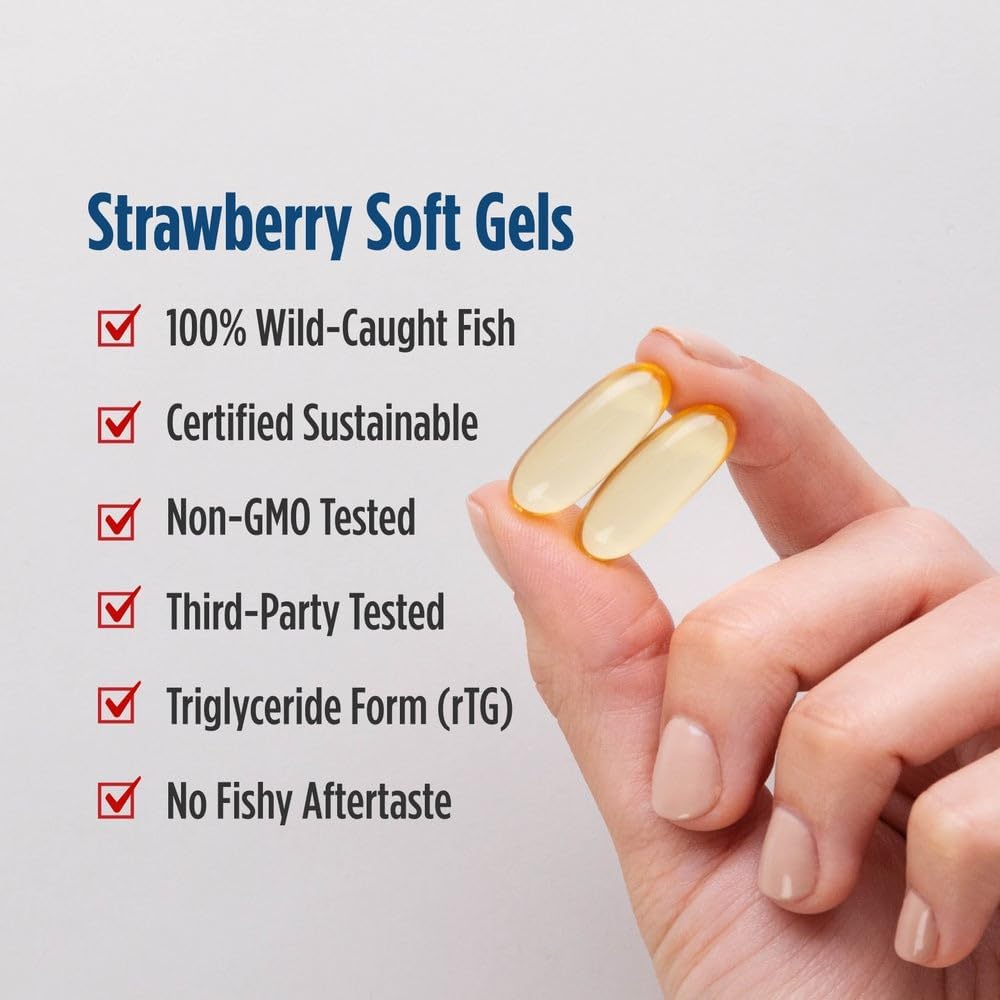 Nordic Naturals DHA Xtra Supplement, 1660mg Omega-3 Fish Oil - 90 Count | 1660mg Omega-3 per serving (2x potency). Supports brain & nervous system health. Non-GMO. Strawberry flavor. 90 servings.