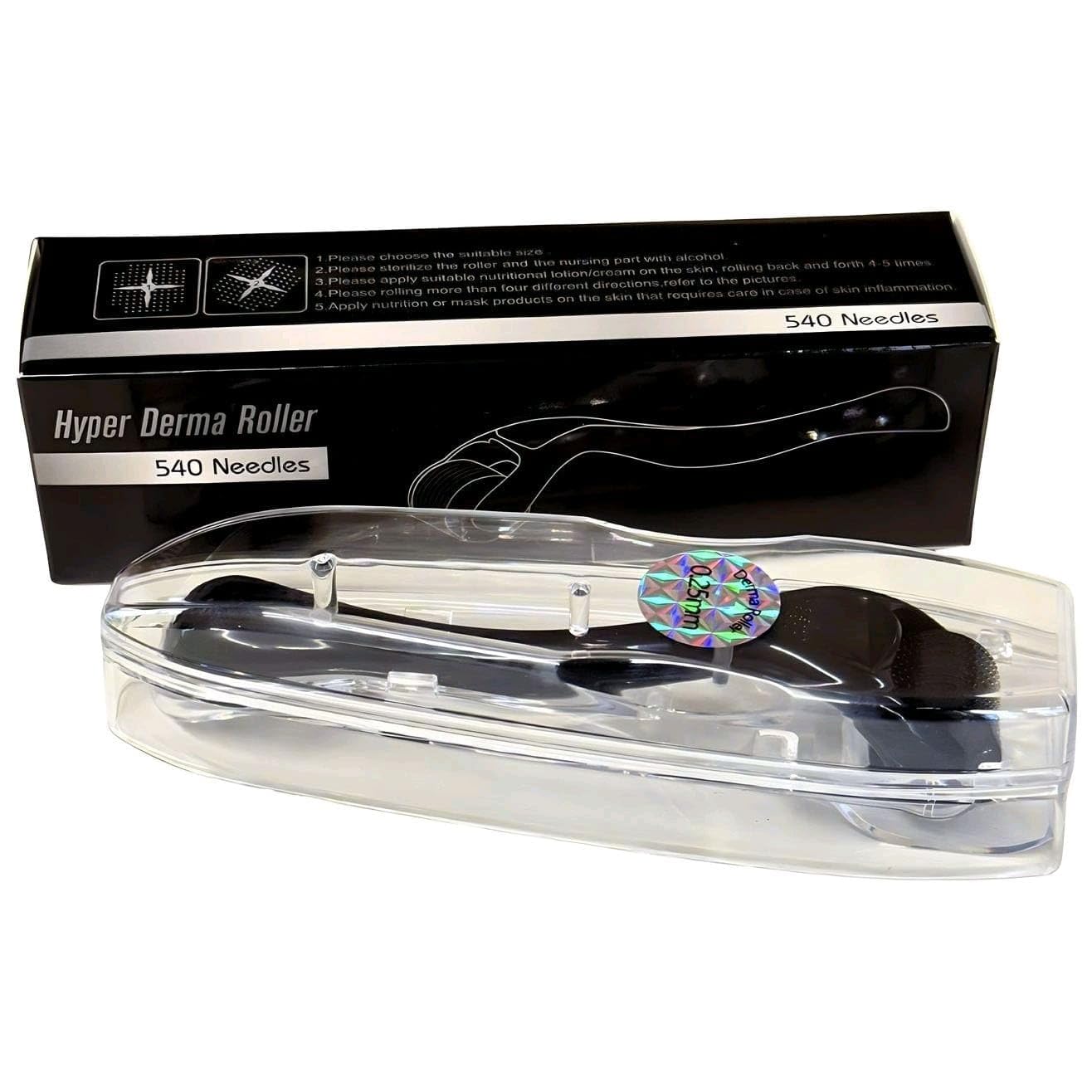 Derma Roller Microneedling Tool, 540 Needles for Hair & Beard Care