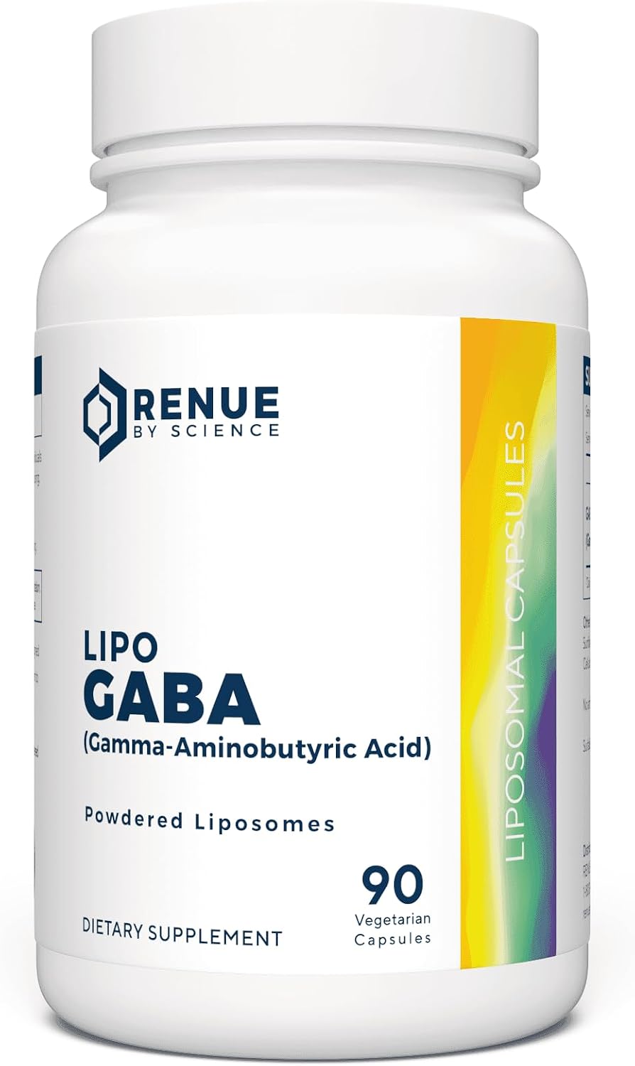 Renue By Science GABA | High Strength Liposomal GABA Supplements | 90 GABA Capsules - 300mg Gamma-Aminobutyric Acid per Serving | Non-GMO | Made in the USA Third-Party Tested