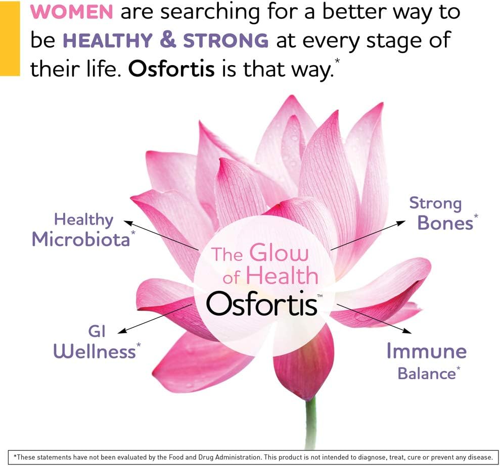 BioGaia Osfortis, Women’s Probiotic for Strong Bones, Immune Balance & GI Wellness, Contains L. reuteri 6475, 60 Capsules, 1 Pack