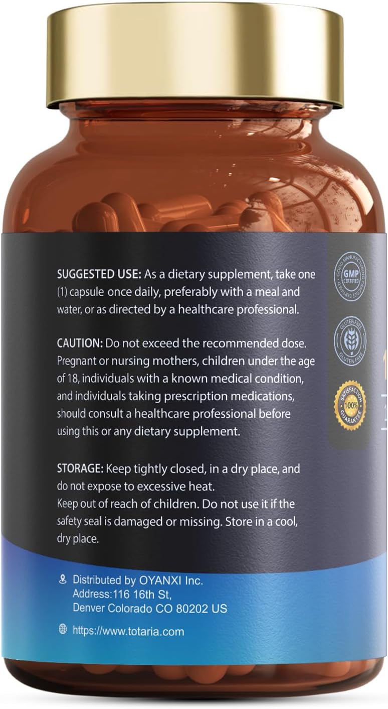 Totaria Magnesium Complex 700mg 12 in 1 Magnesium Supplement with Glycinate Citrate Malate Oxide Taurate Aspartate Orotate Magnesium Relaxation,Muscle,Heart Support, Vegan 120 Capsules